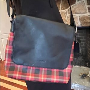 Plaid coach purse